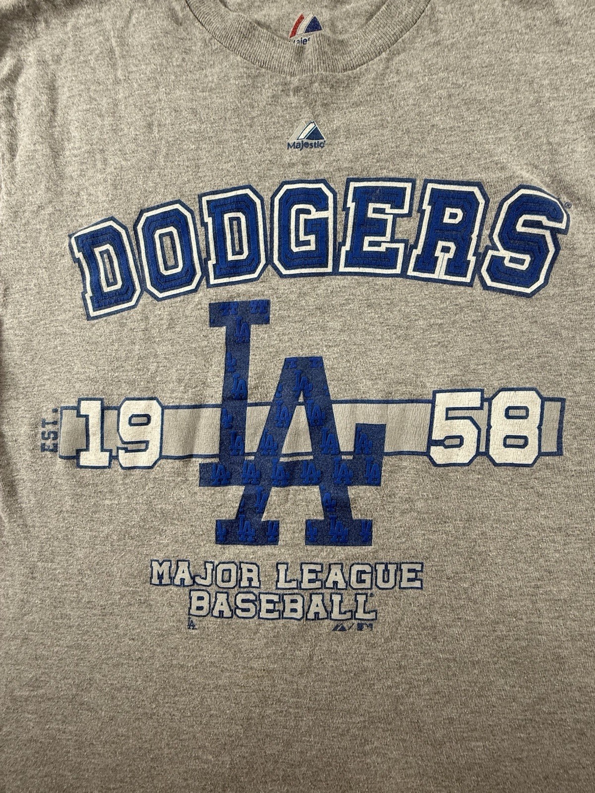 Los Angeles Dodgers MLB Majestic Mens T Shirt Medium Short Sleeve Graphic