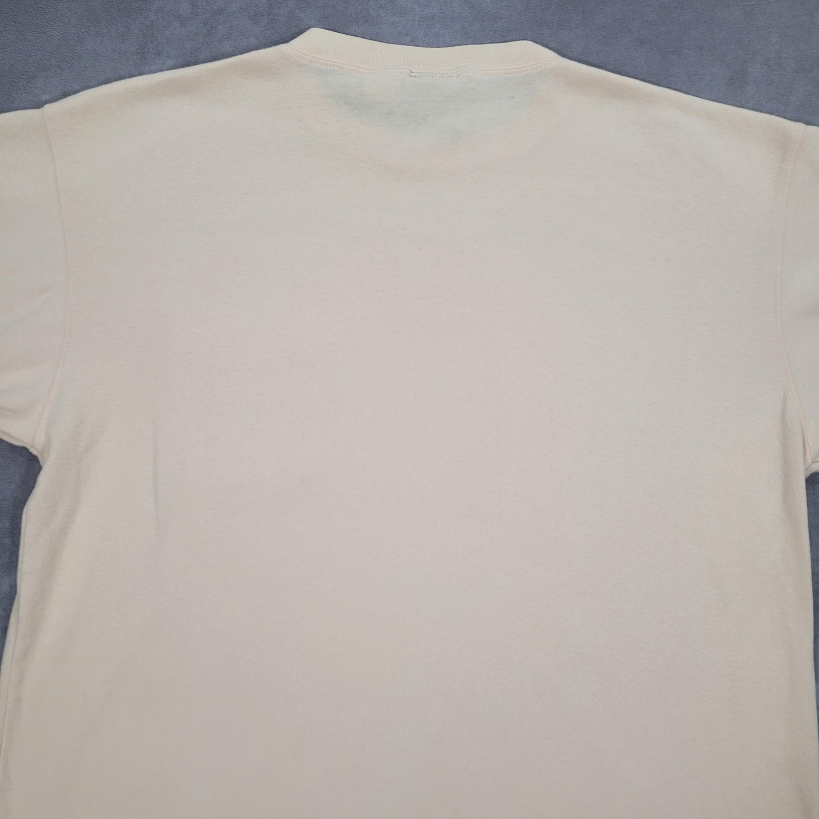 Vintage Eddie Bauer Shirt Mens Large Beige Made USA Pocket Basic Boxy Minimalist