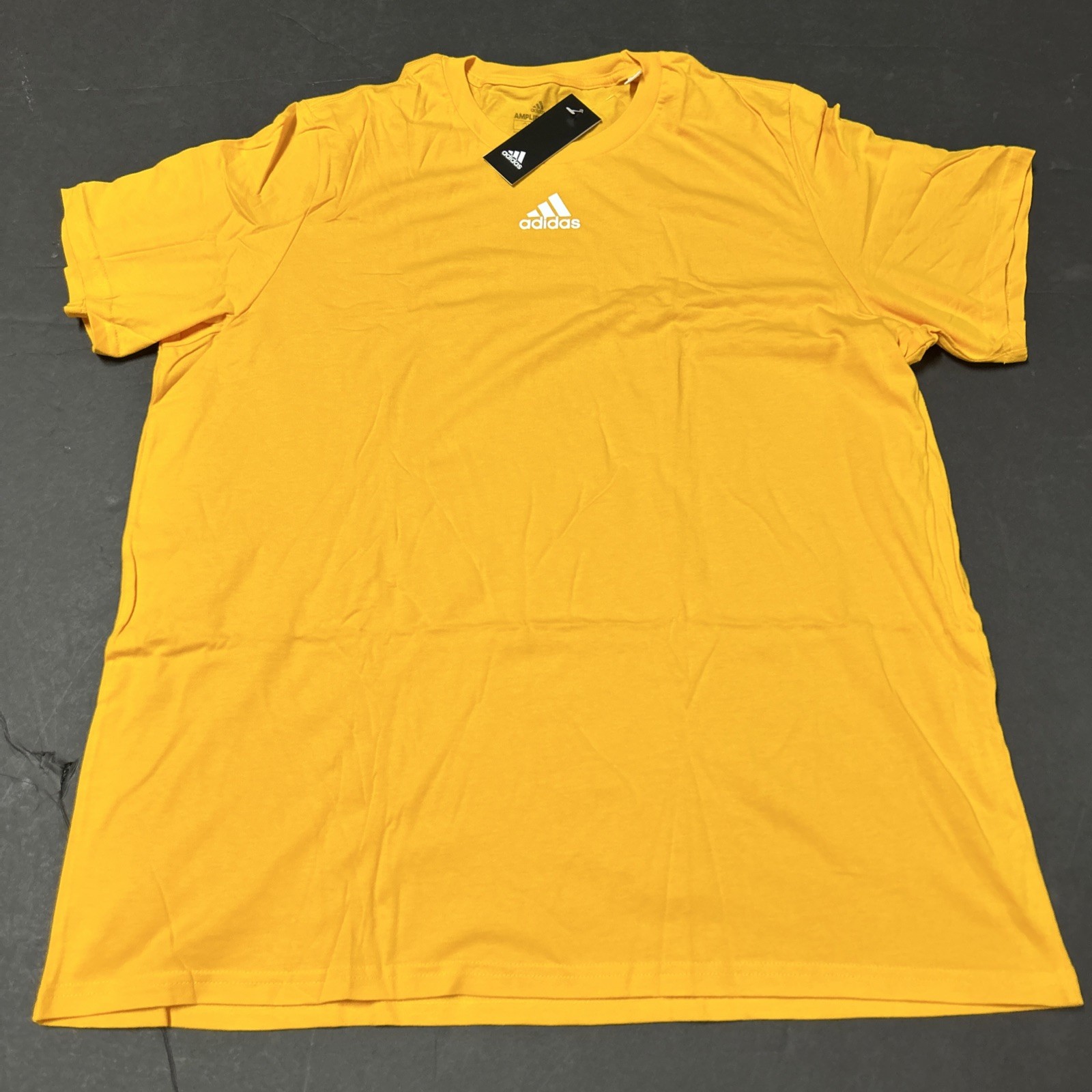 adidas Cotton Amplifier Tee Short Sleeve Gold EK0168 Men’s Size XL – NWT
