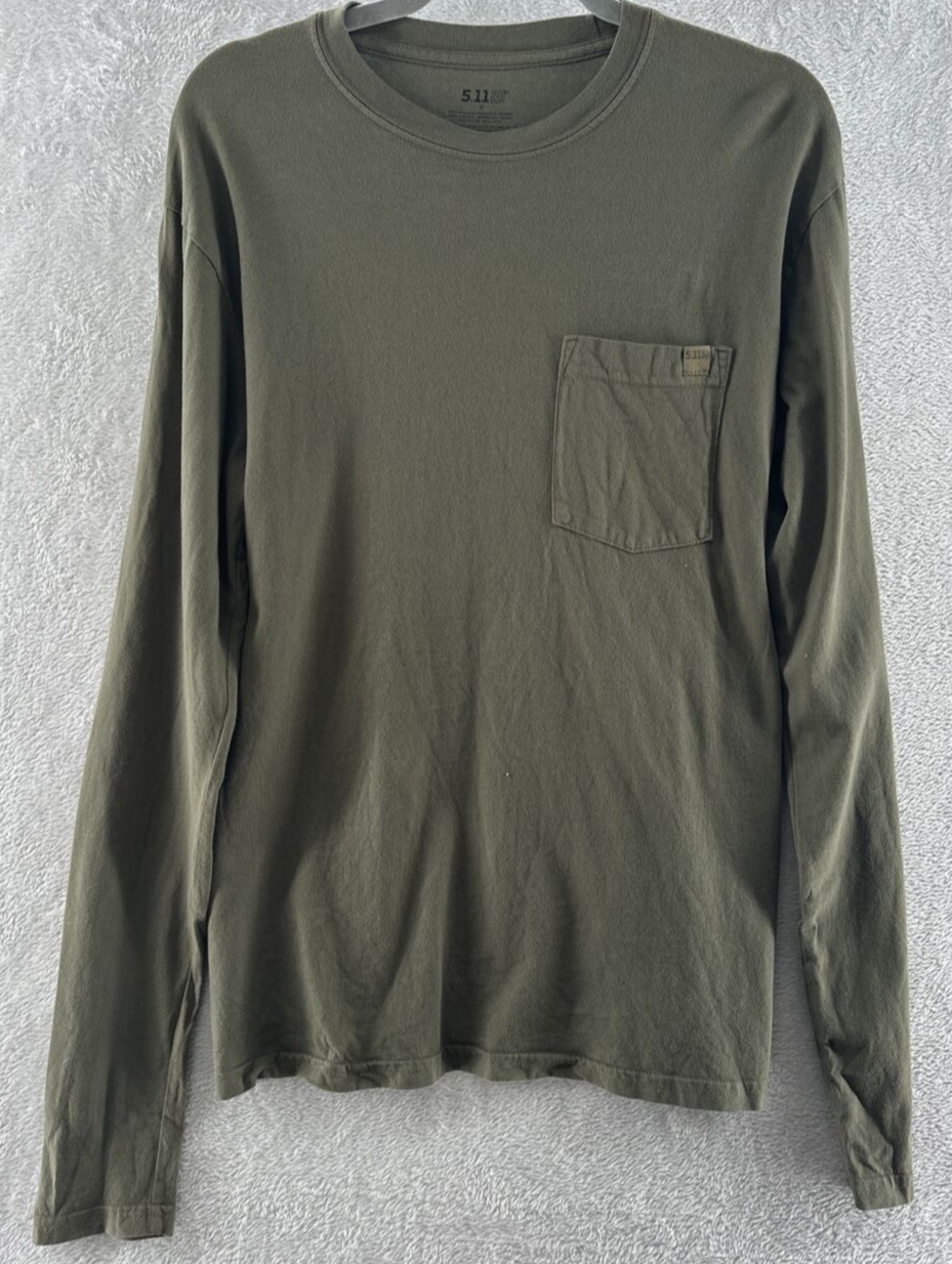5.11 Tactical Shirt Mens Sz S Ranger Green Long Sleeve Crew Neck Pocket NWT