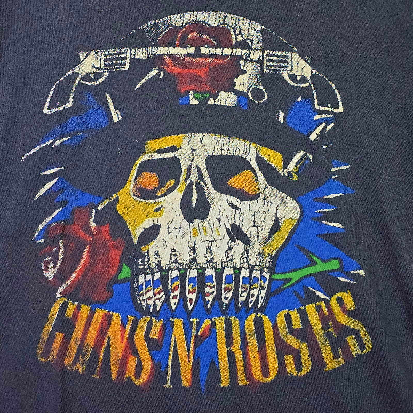 LUCKY BRAND Guns n Roses Mens XL Black Skull Casual Music Rock 80s Metal NWT