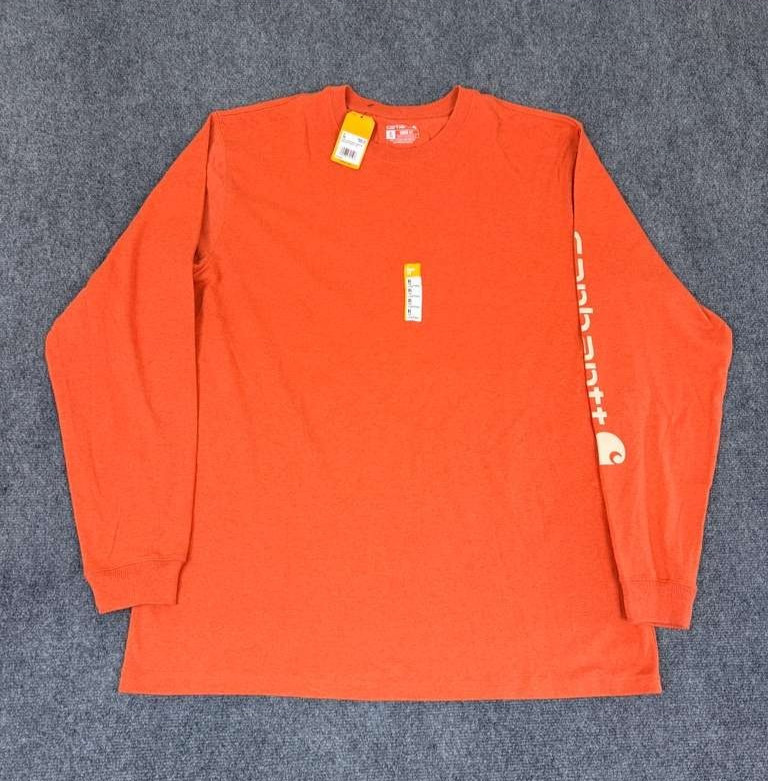 Carhartt Loose Fit Heavyweight Long-Sleeve Logo Sleeve Graphic Size XLT TK0231-M