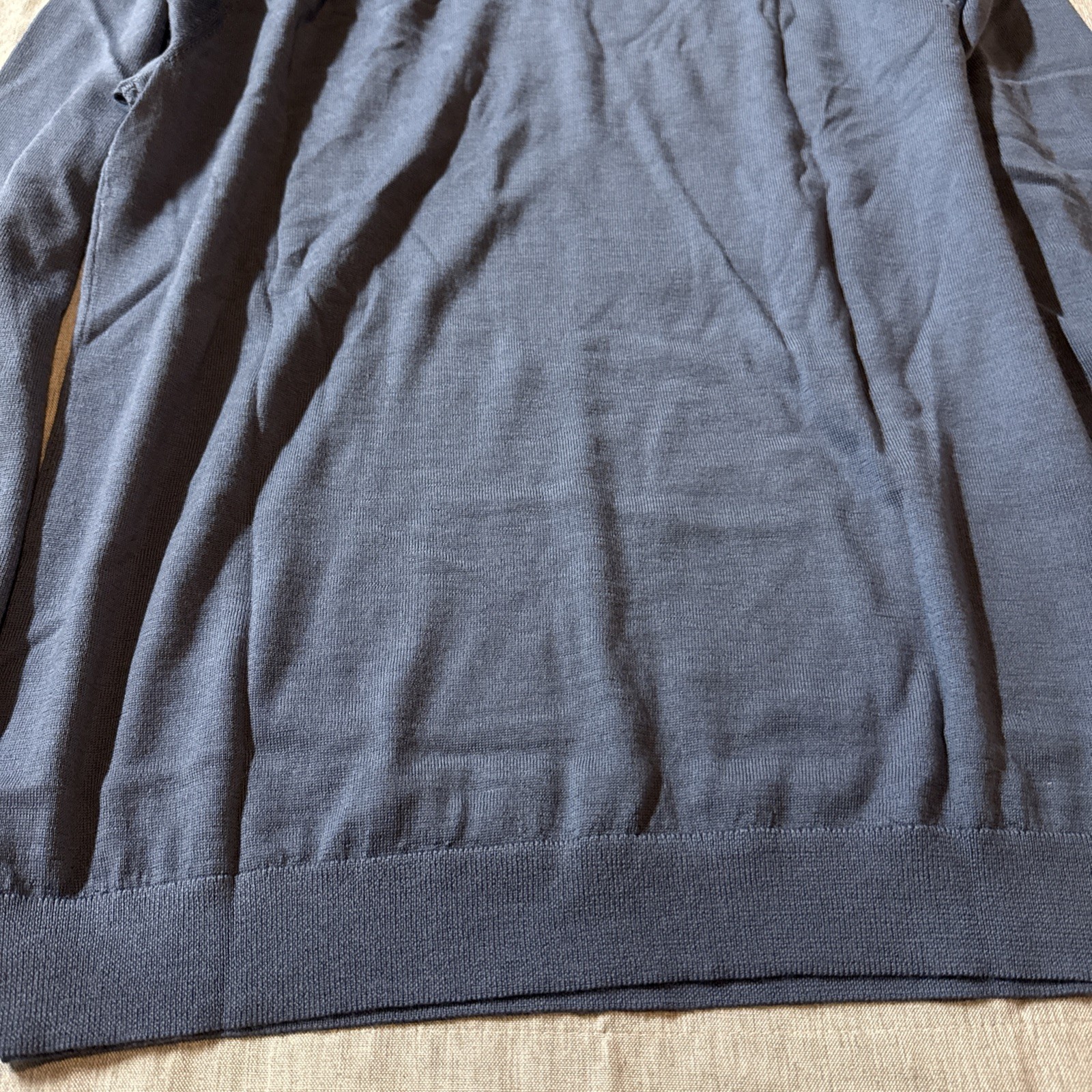 Extra Fine Merino Wool Polo In AirfoceBlue XL-Brand Tailored Athlete