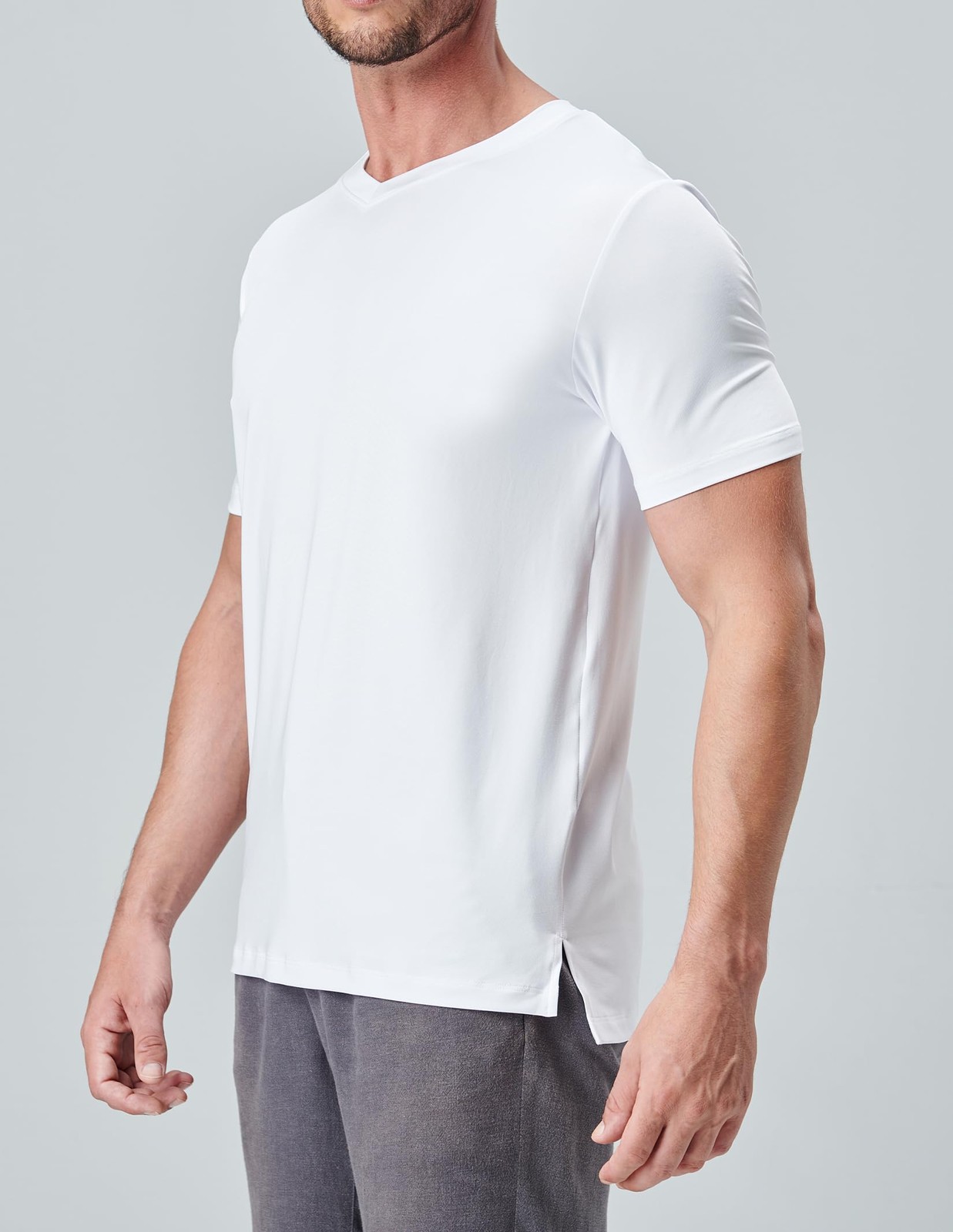 5 Pack Mens V-Neck Dry Fit Active T-Shirts, Athletic Short Sleeve Workout Top…