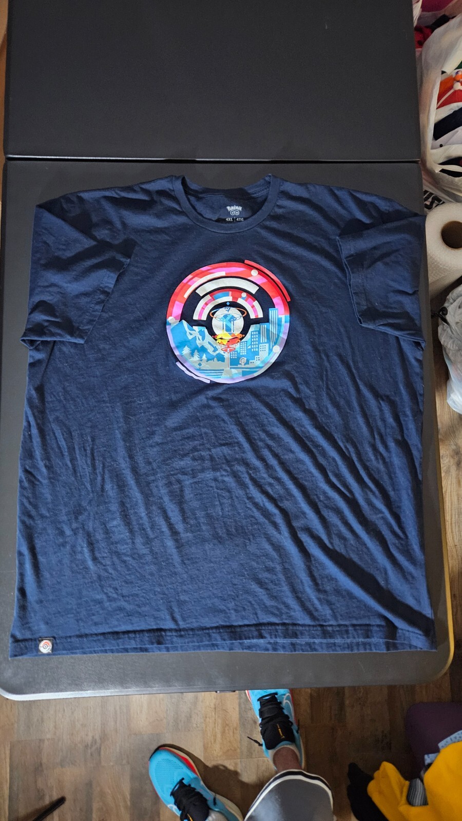 Pokemon Go Fest 2021 4XL Navy Blue Shirt Short Sleeve Poke Gym Graphic