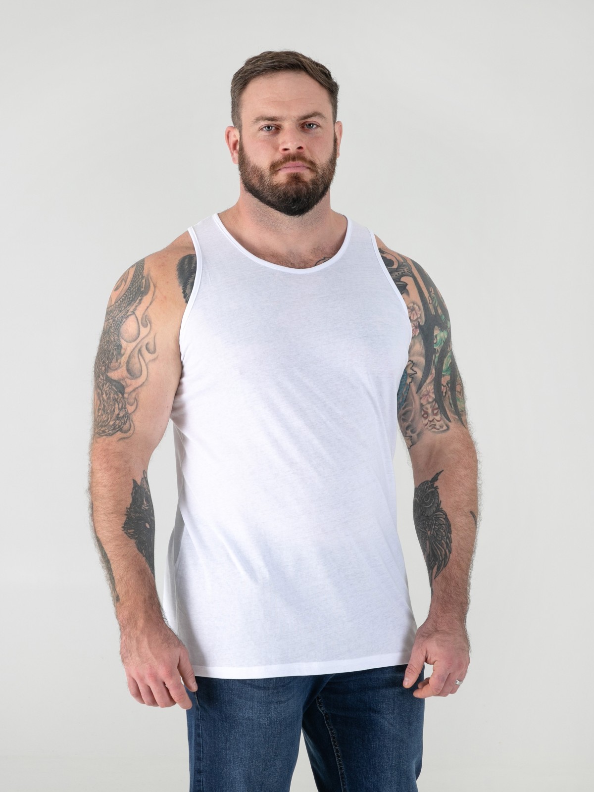 D555 Duke Mens Muscle Vest T-Shirt Cotton Sleeveless Gym Tank Top S M L XL XXL