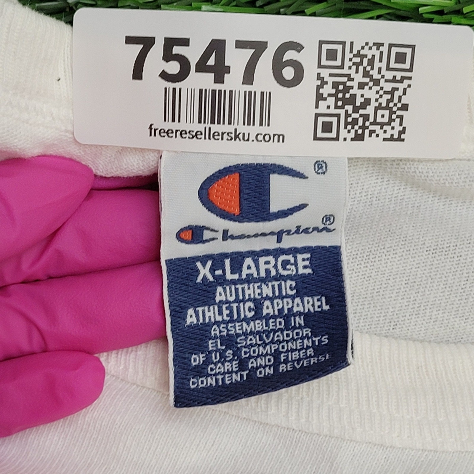 Vintage Champion Script Shirt XL 25×27 Baggy Y2K