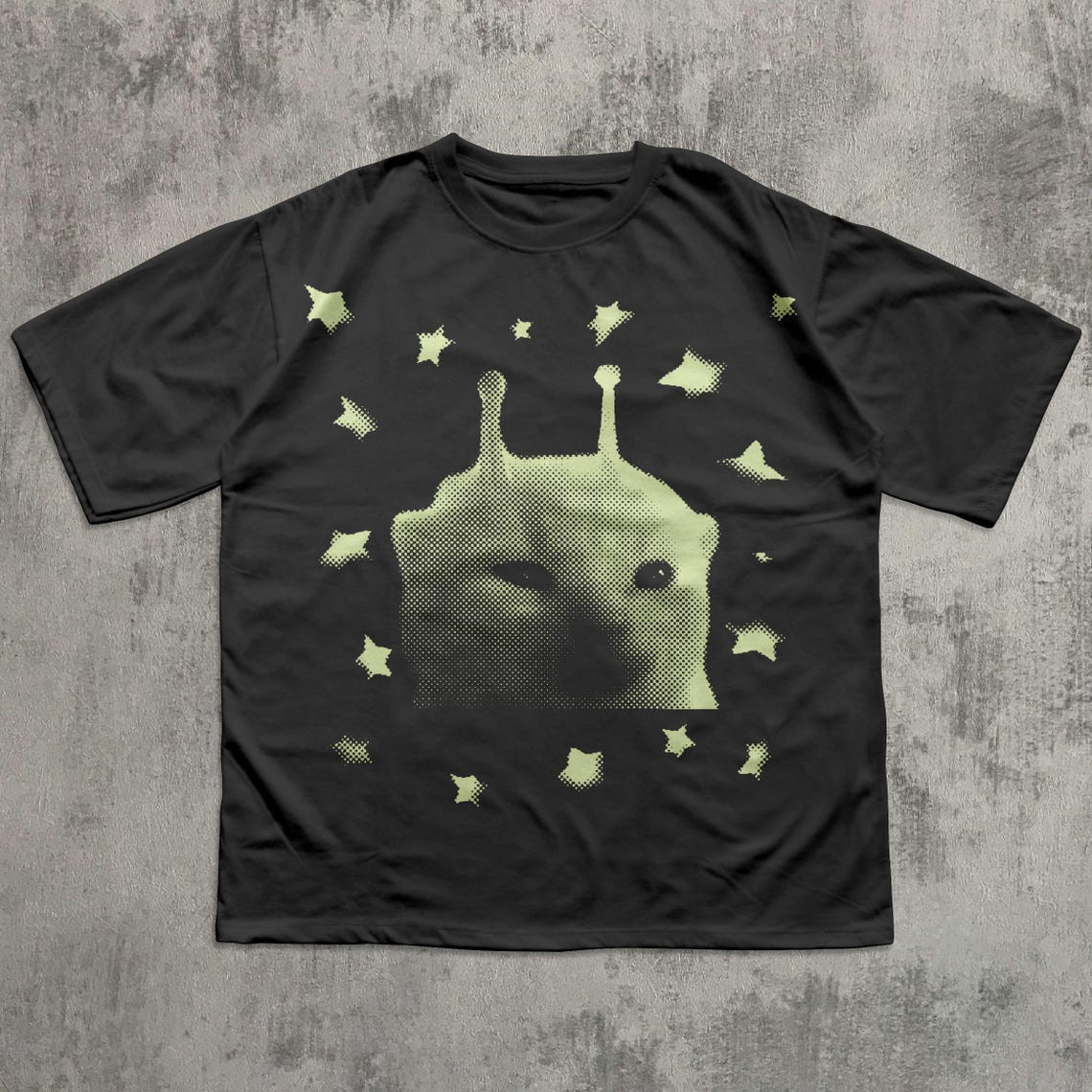 Y2K Alien Cat Meme T Shirt Funny Kitten Vintage Graphic Tee Weird Cats Retro