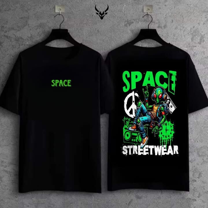 Stylish Black T-Shirts with Unique Printed Designs