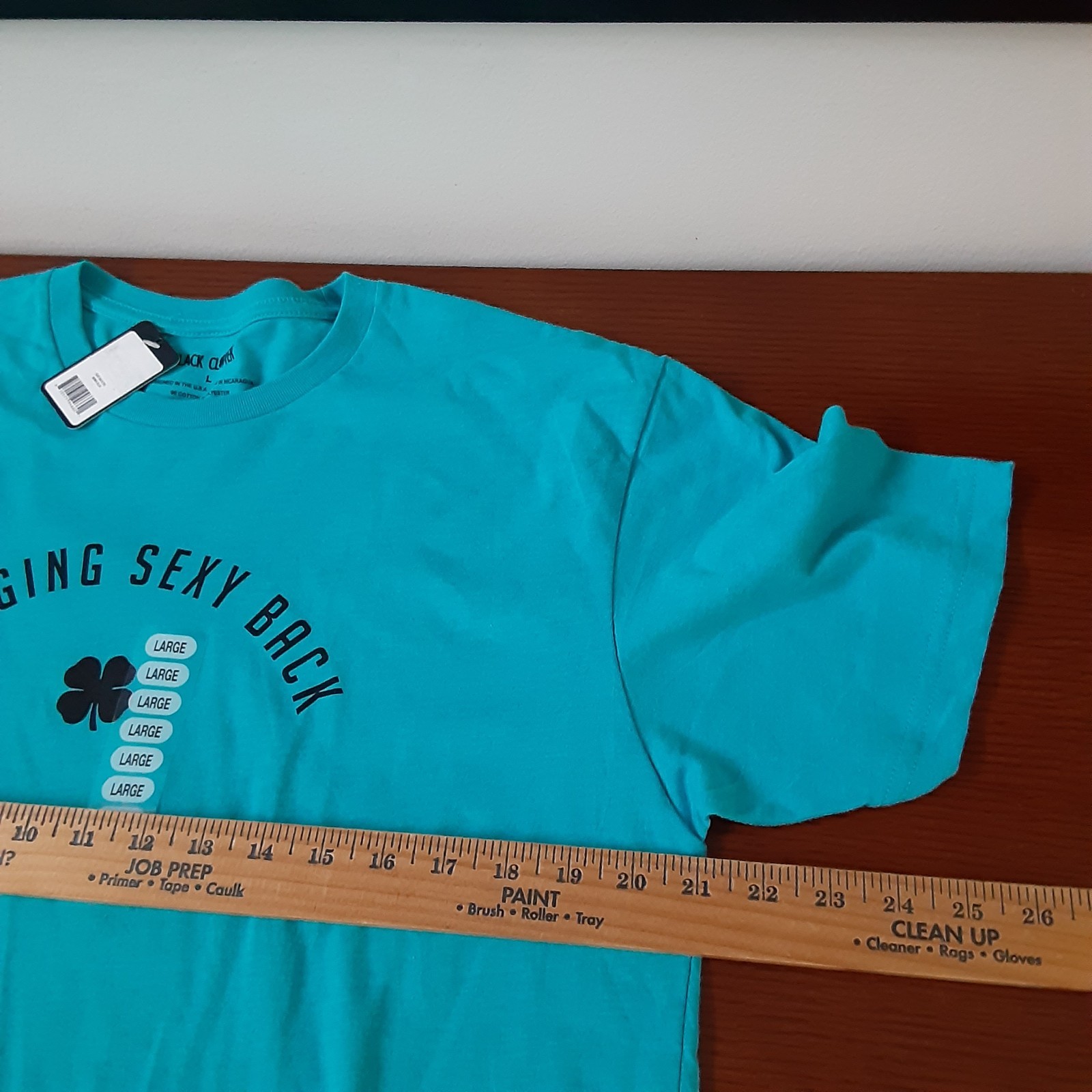 Black Clover Men’s Large Bondi Blue “Bringing Sexy Back” Golf T-Shirt New