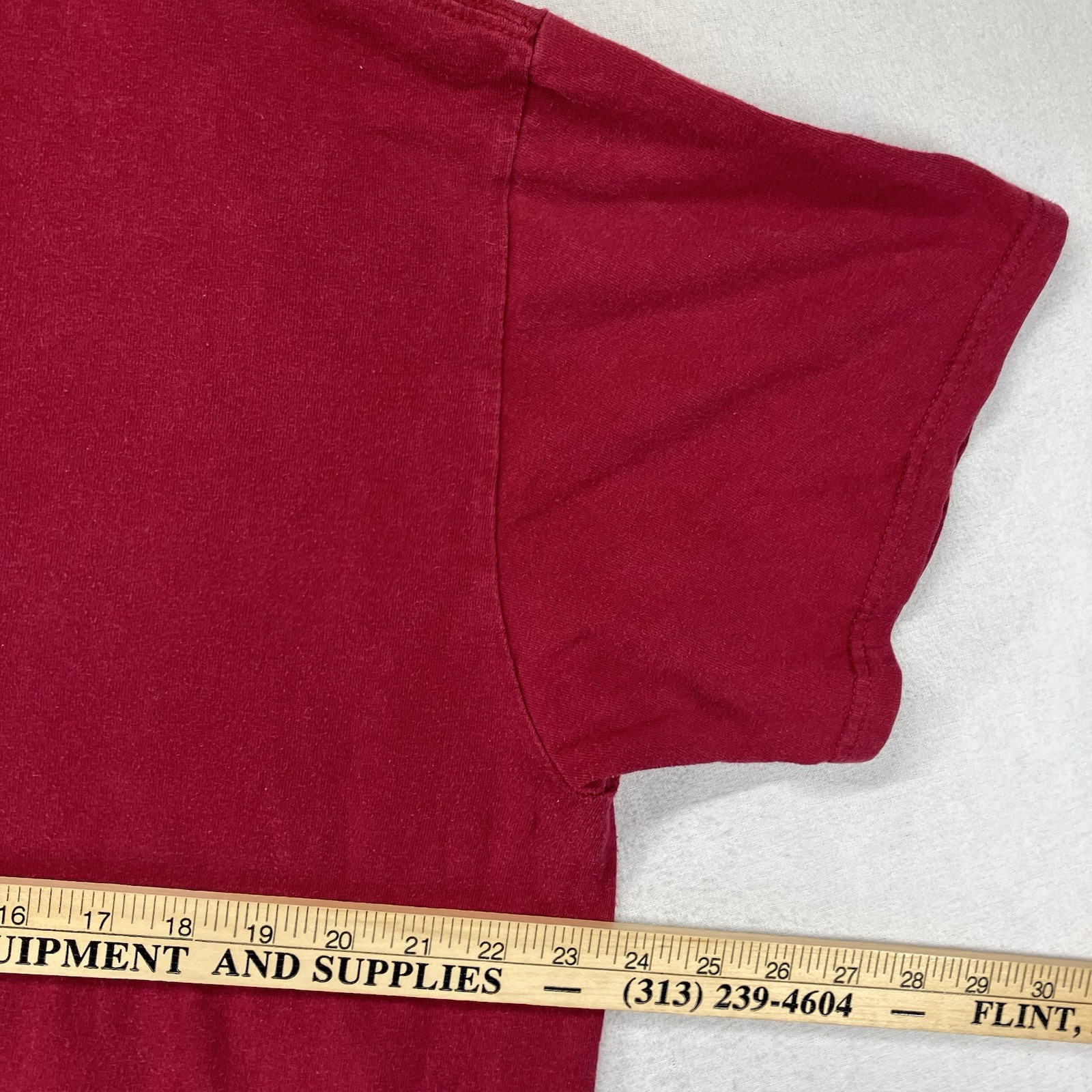 VTG 90s Triumph Motorcycles MENS LARGE Burgundy Spellout Dallas Texas RPM *wear*