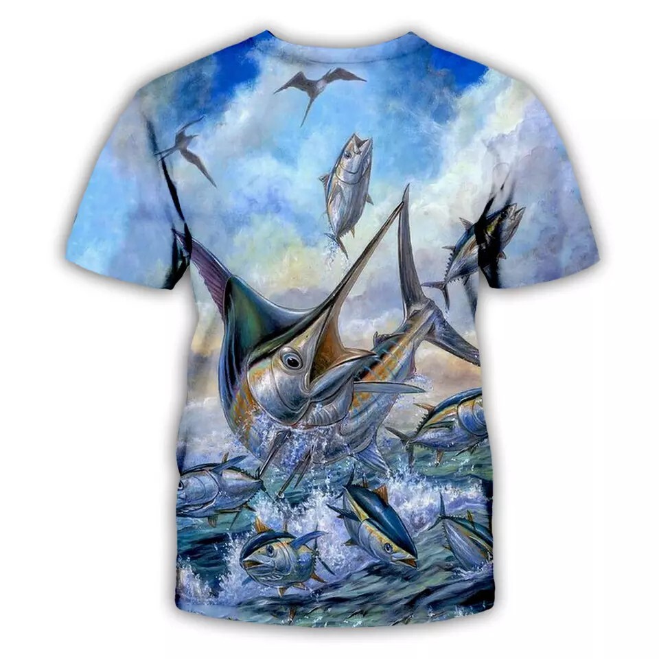 T-Shirt, Fish, Marlin, Size XL, Fishing Gear, Outdoors, Casual, Boating