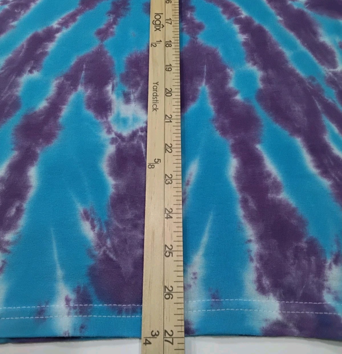 New Tie Dye Men’s T-Shirt Blue Purple Adult Large Multicolor Summer Spider