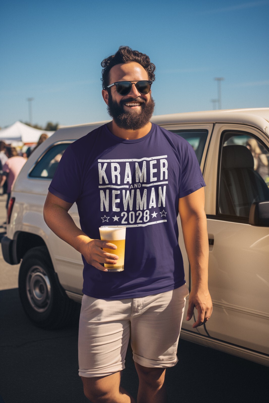 Kramer Newman 2028 Election funny seinfeld comedy show Xs-5x Unisex Soft Tshirt