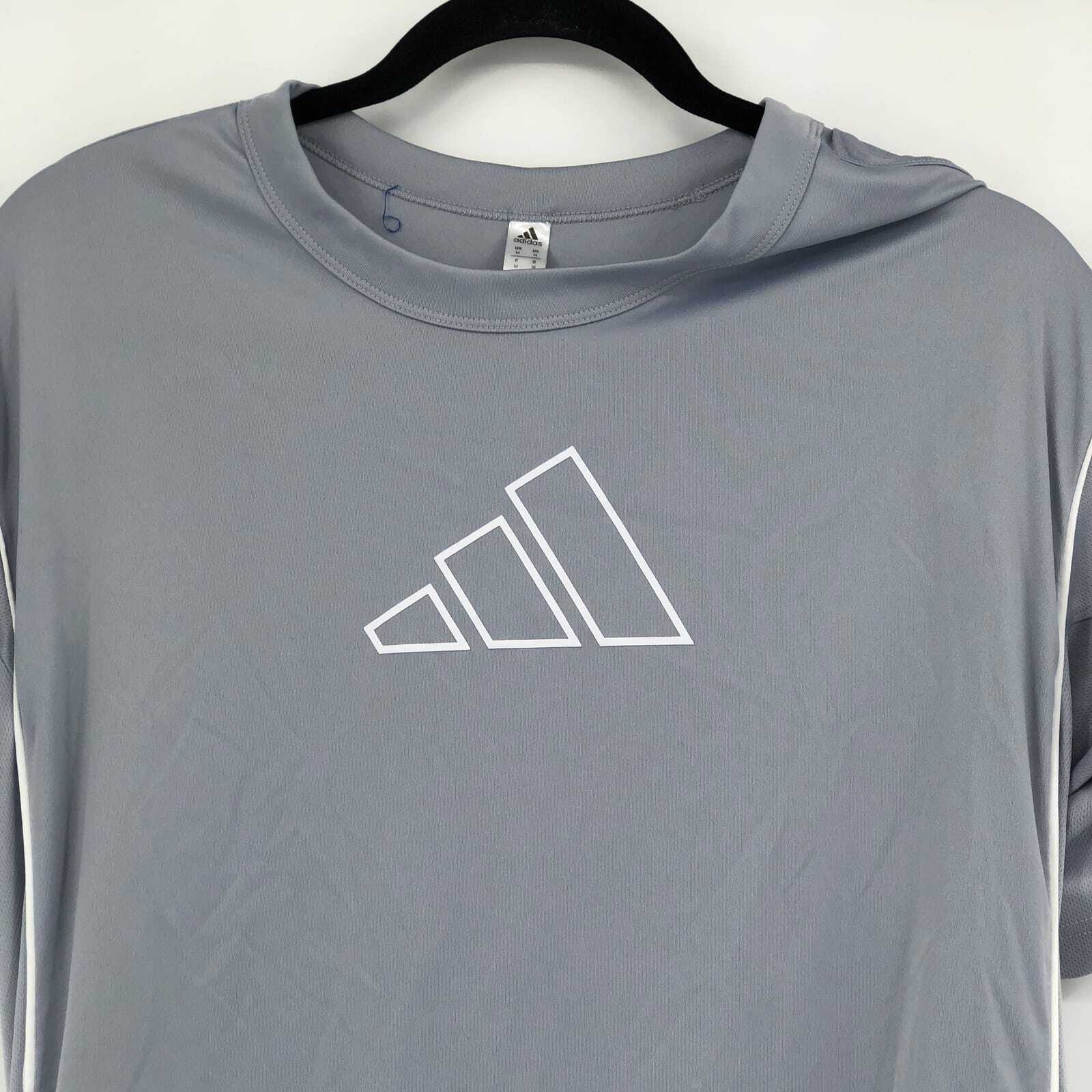 adidas Gray Classic Polyester T-Shirt | Perfect for Any Occasion
