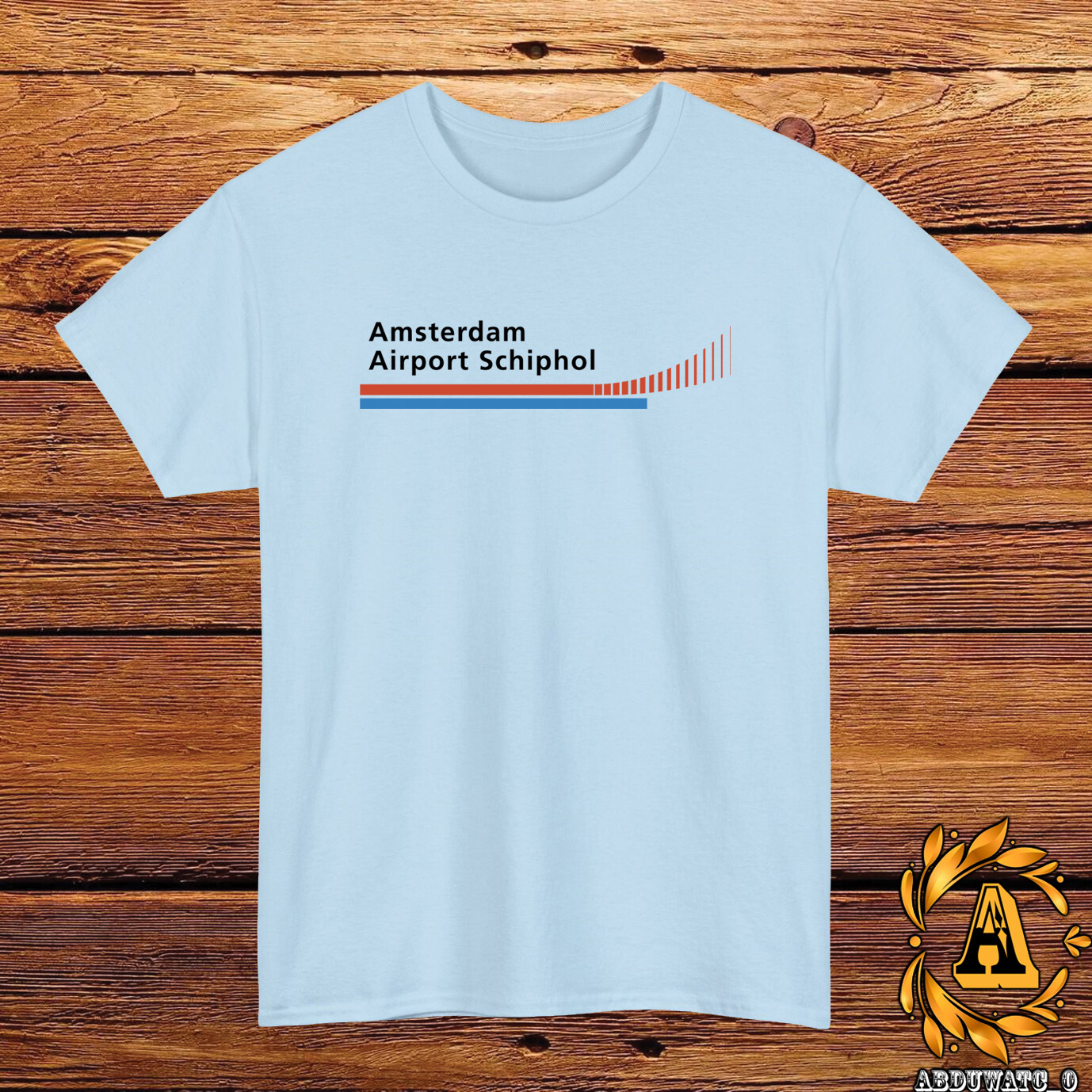 Amsterdam Airport Schiphol Logo T-Shirt Black/Grey/White/Navy/Red/Light Blue
