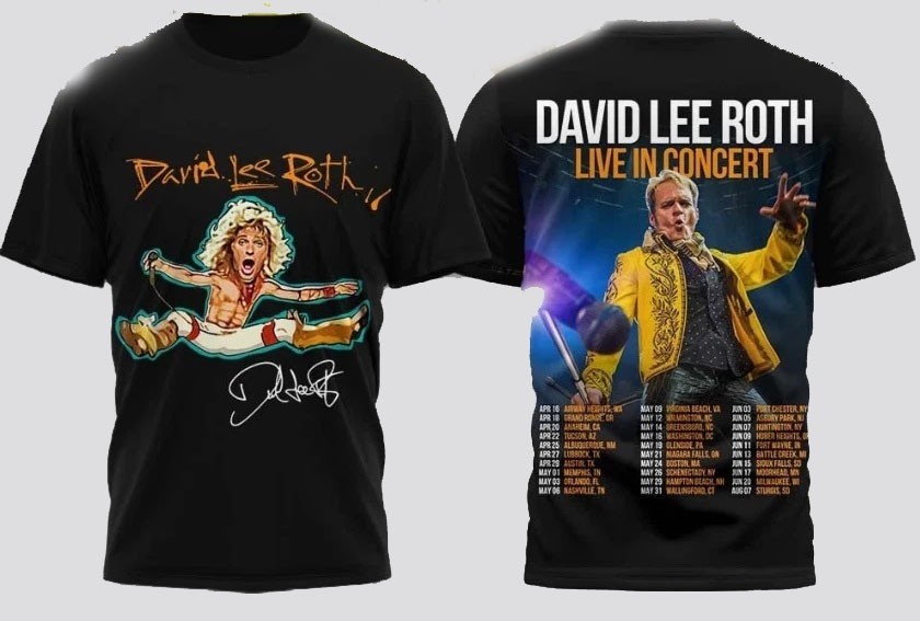 Hot!! David Lee Roth North American Tour 2026 T-Shirt