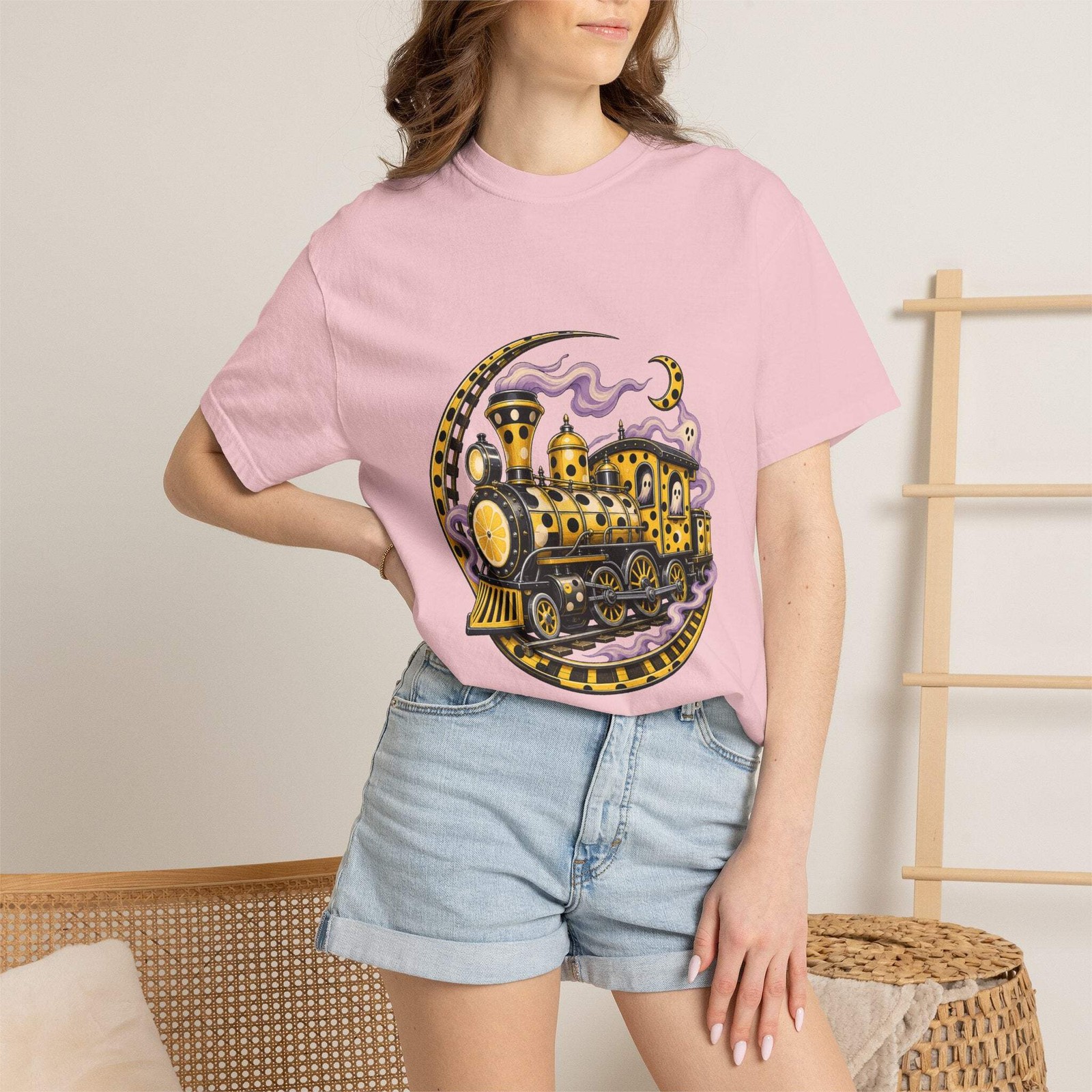 Polka Dot Lemon Phantom Train Graphic Tee
