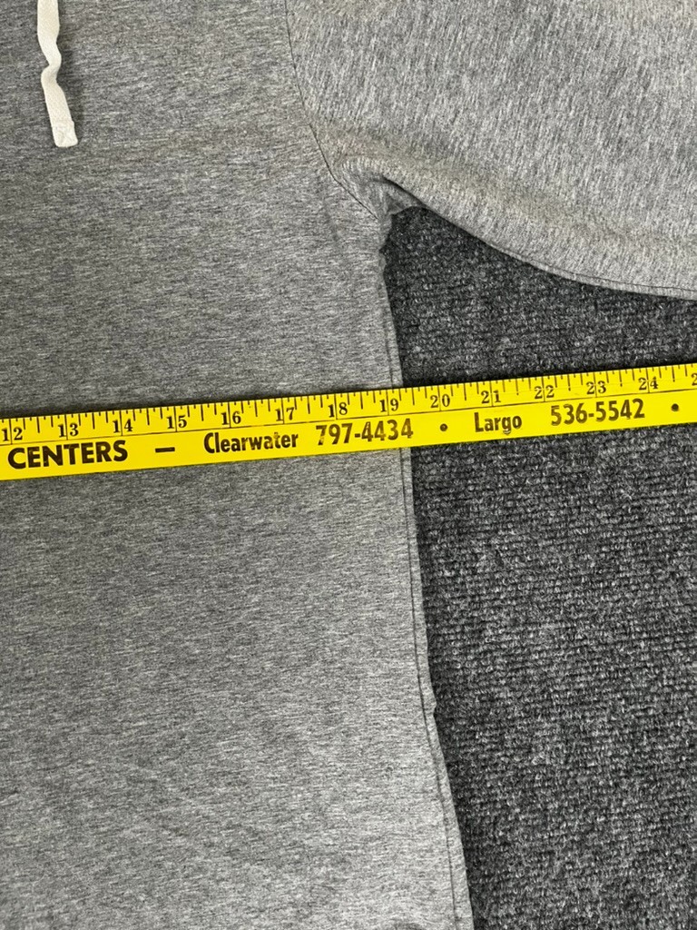 Bylt Gray Drop Cut Hooded Henley Lux Long Sleeve Cotton/Polyester/Spandex Size M