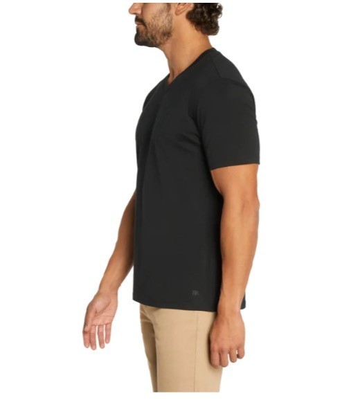 3-Pack Banana Republic Men’s V-Neck Tee, Cotton Stretch Tagless BLACK OR WHITE