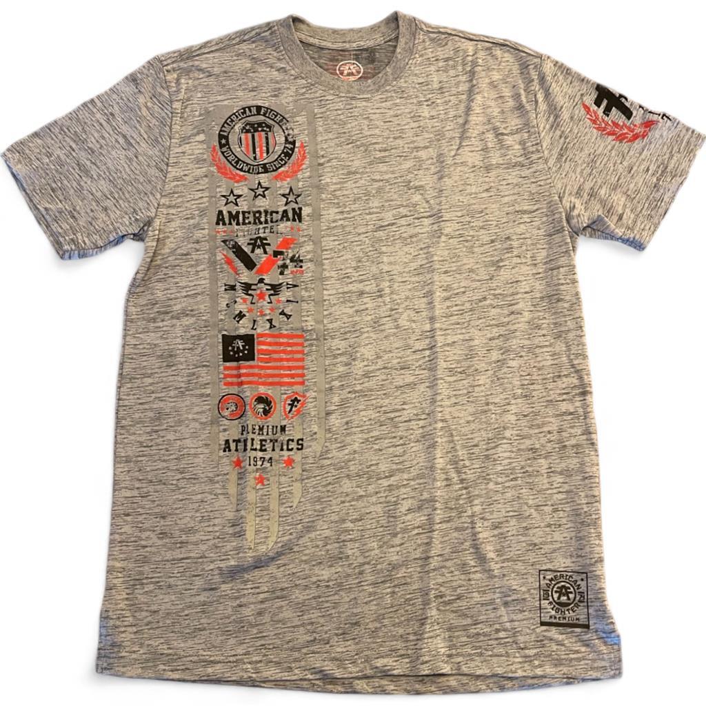 New Men’s American Fighter Premium Athletic MMA Light Gray T-Shirt XS-4XL