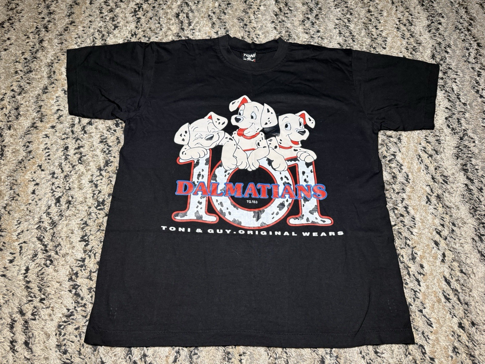 Vintage Disney 101 Dalmatians Medium Tee Shirt Single Stitch Movie Toni & Guy