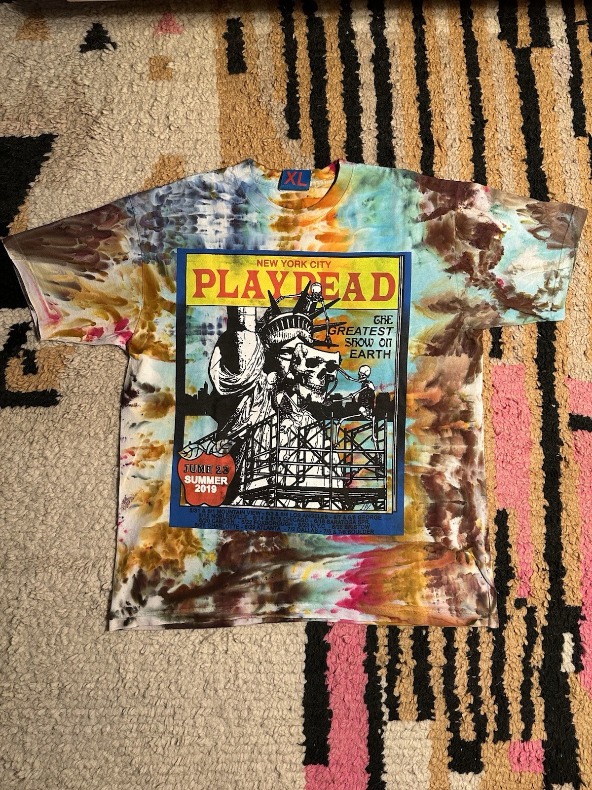 Online Ceramics x Thunder Shout Play Dead Summer 2019 Tour Shirt XL