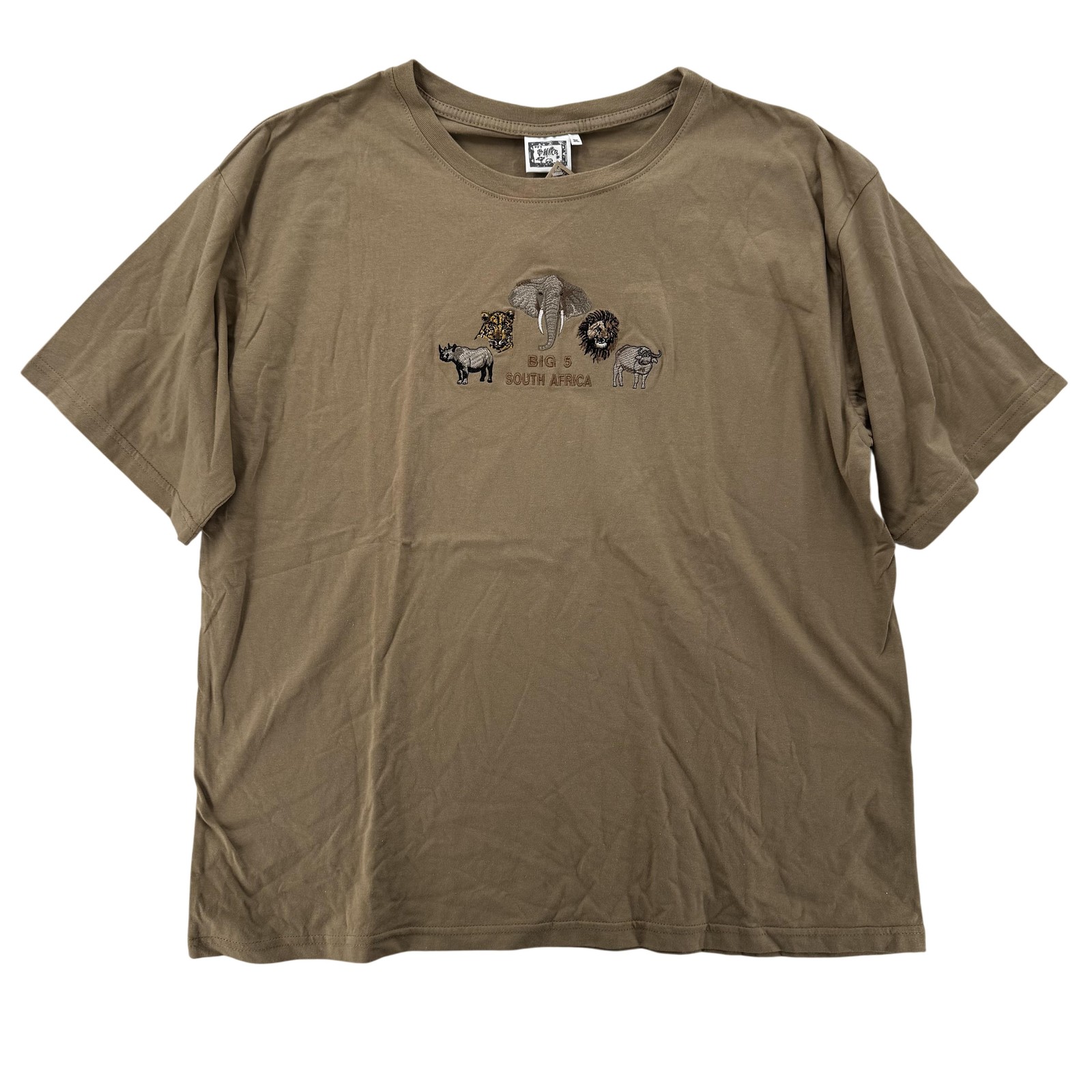 It’s Africa Shirt Mens 2XL Brown Big 5 South Africa Animal Safari Graphic NWT