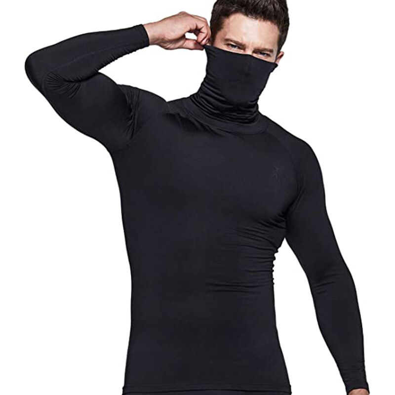 Men’s Thermal Long Sleeve Compression Shirts Turtleneck Winter Base Layer Top US