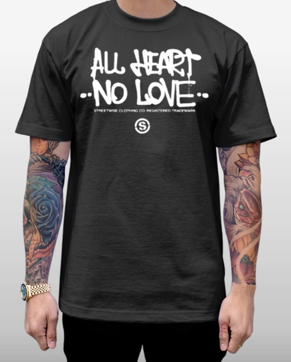 Streetwise Heartless Graphic T-Shirt Black M-L-XL-2XL-3XL-4XL-5XL