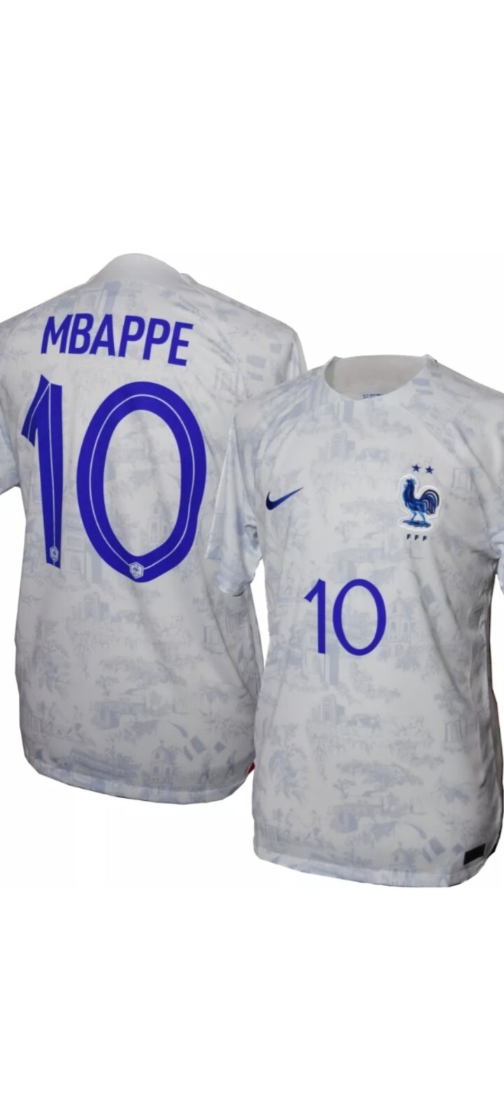 NWT Kylian Mbappe’ France Soccer Nike Dri Fit 2022 World Cup Jersey Mens Large