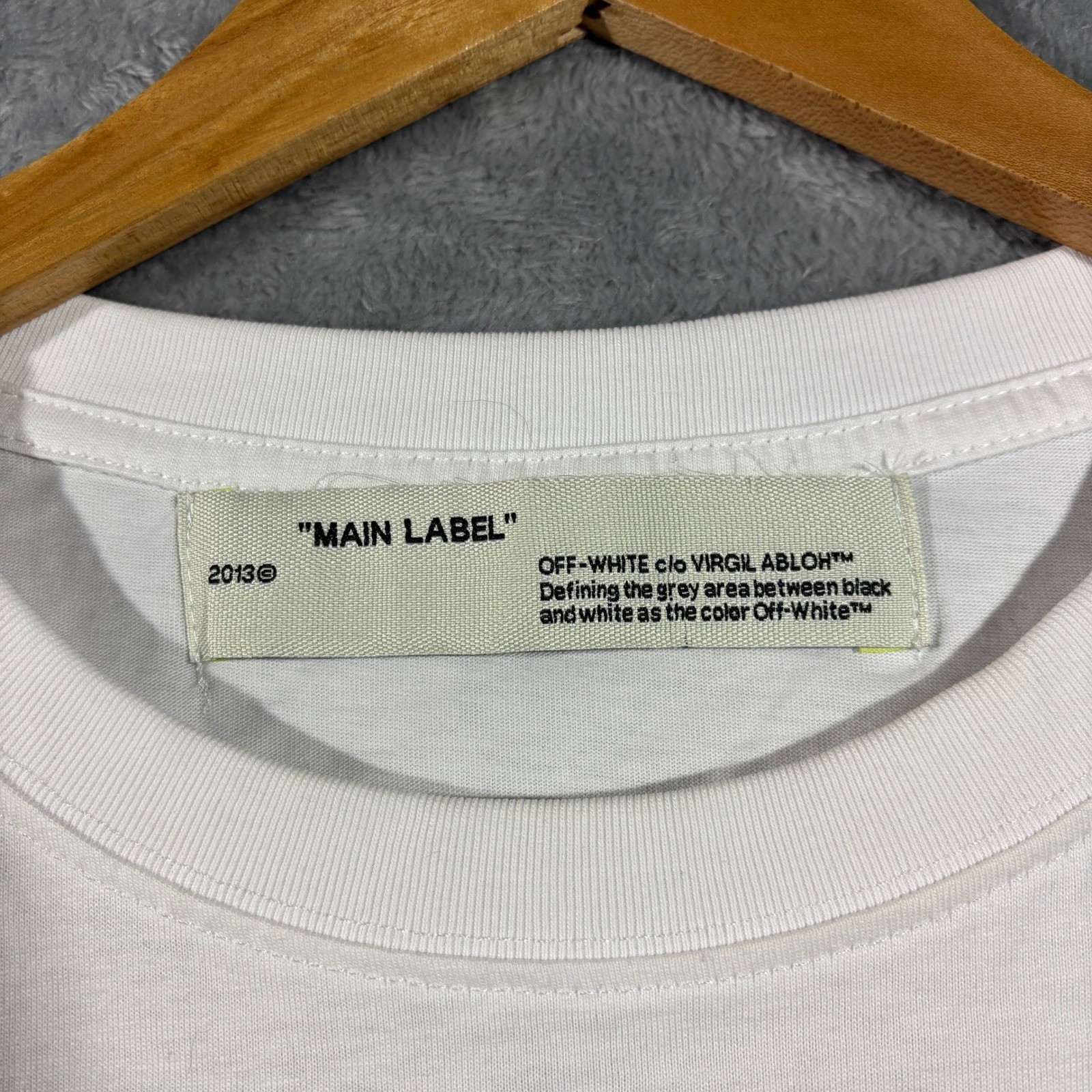 Off White Main Label Graphic T Shirt Adult XL White Paint Splatter Virgil Abloh