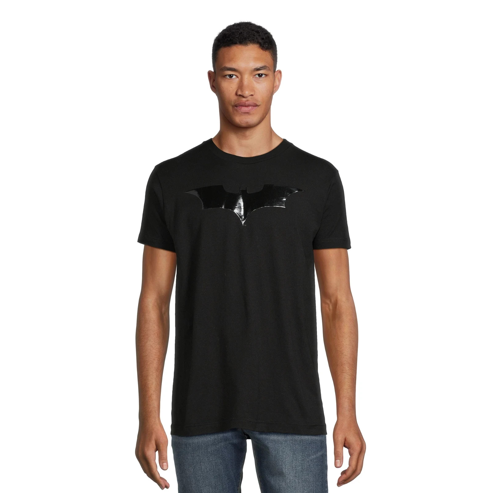 The Dark Knight Mens Batman Tonal Black Shirt New S-3XL