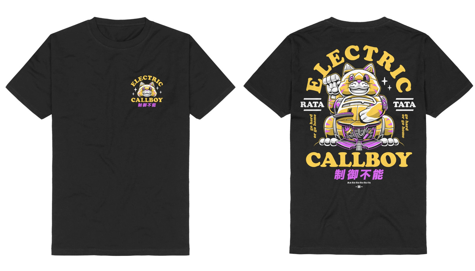 ELECTRIC CALLBOY – Ratatata Lucky Cat Reprinted T Shirt Full Size S-5XL