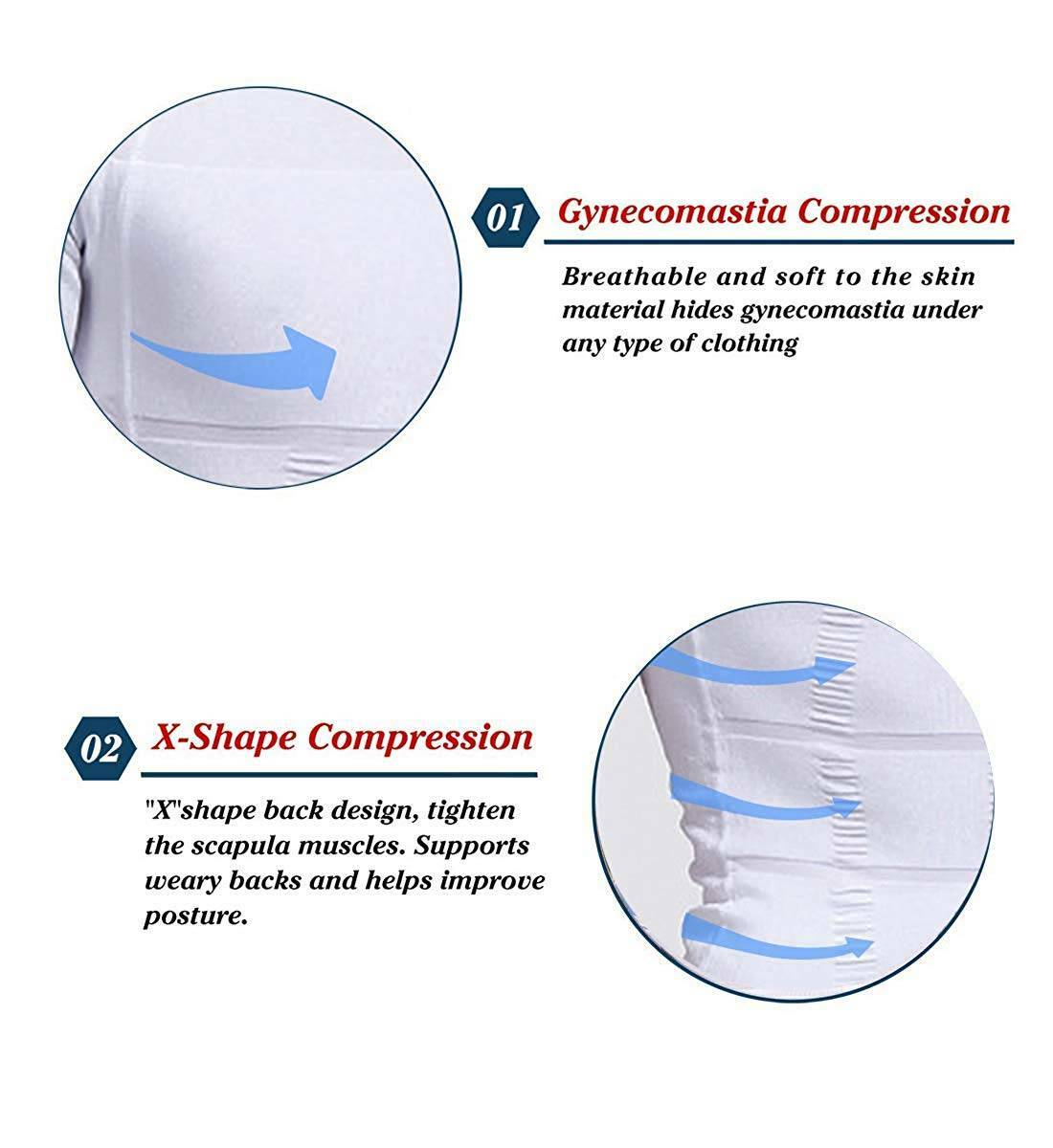 Men’s Slimming Body Shaper Vest Abs Abdomen Compression Shirt Workout Tank Top