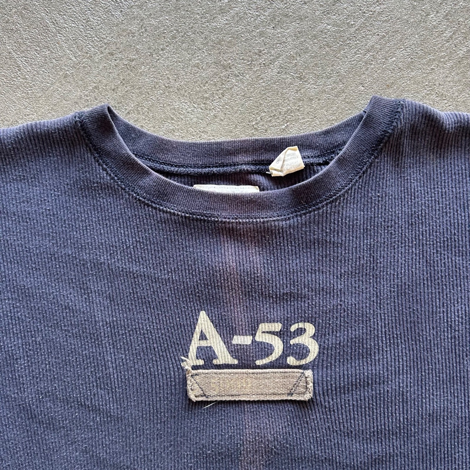 Vintage 90s American Eagle Shirt Size Large Navy Blue Faded Ribbed Logo
