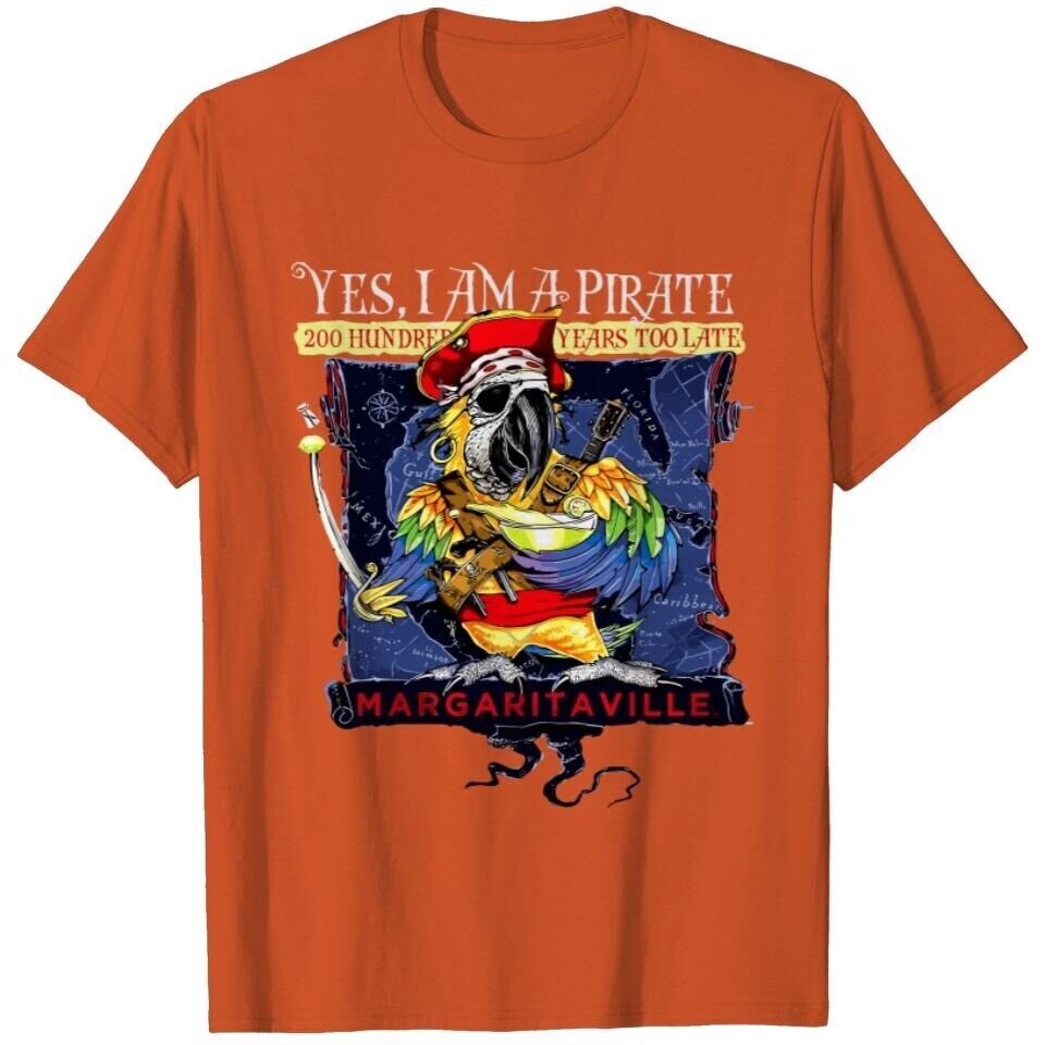 Yes I’m a Pirate Jimmy Buffett Shirt, Jimmy Buffett Margaritaville Shirt orange