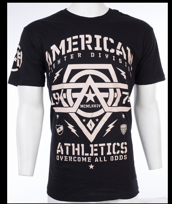 AMERICAN FIGHTER Black WESTEND Athletic Graphic T-shirt NWT
