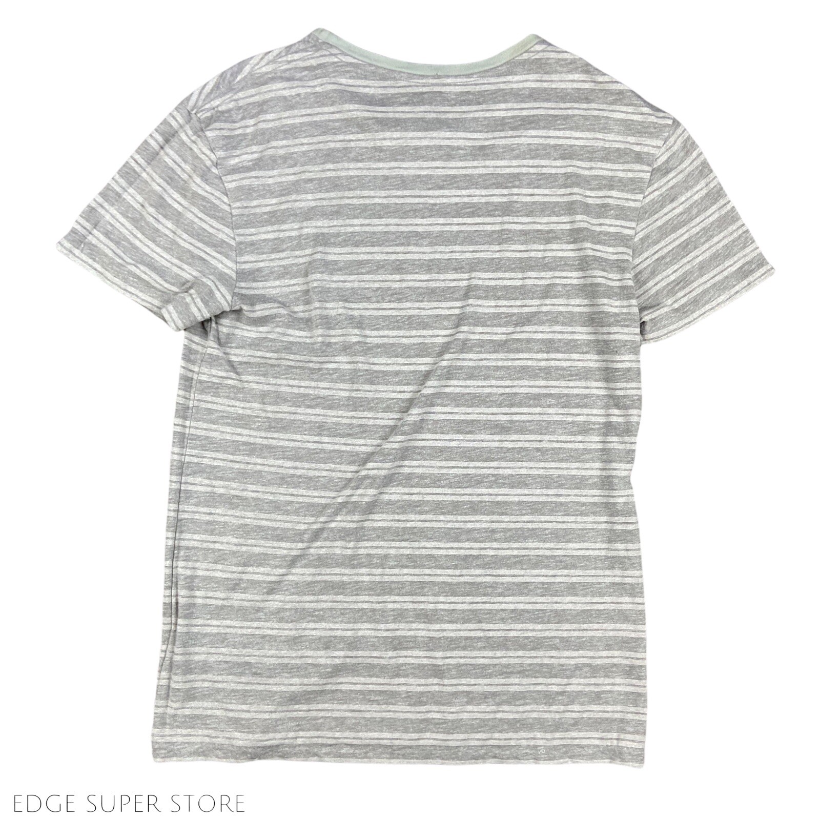 All Saints Light Beige Brown Striped Scoop Neck Short Sleeve TShirt Size XSmall