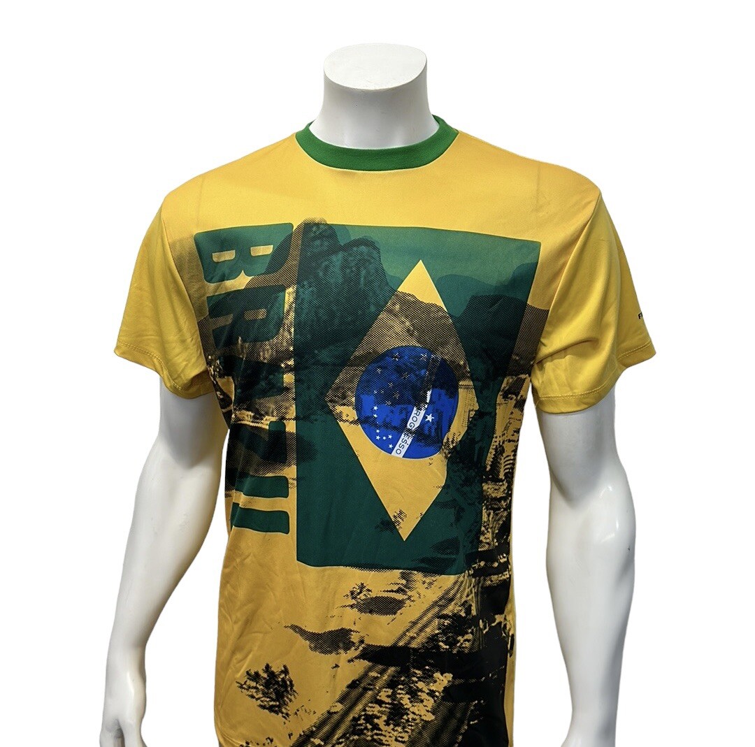 2014 FIFA World Cup Official License Yellow Green Brazil Brasil Neymar Shirt MD