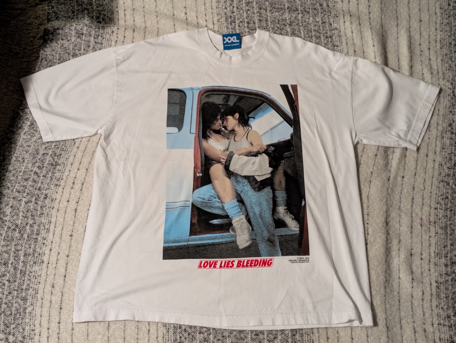 Love Lies Bleeding Online Ceramics A24 White Shirt XXL ROSE GLASS