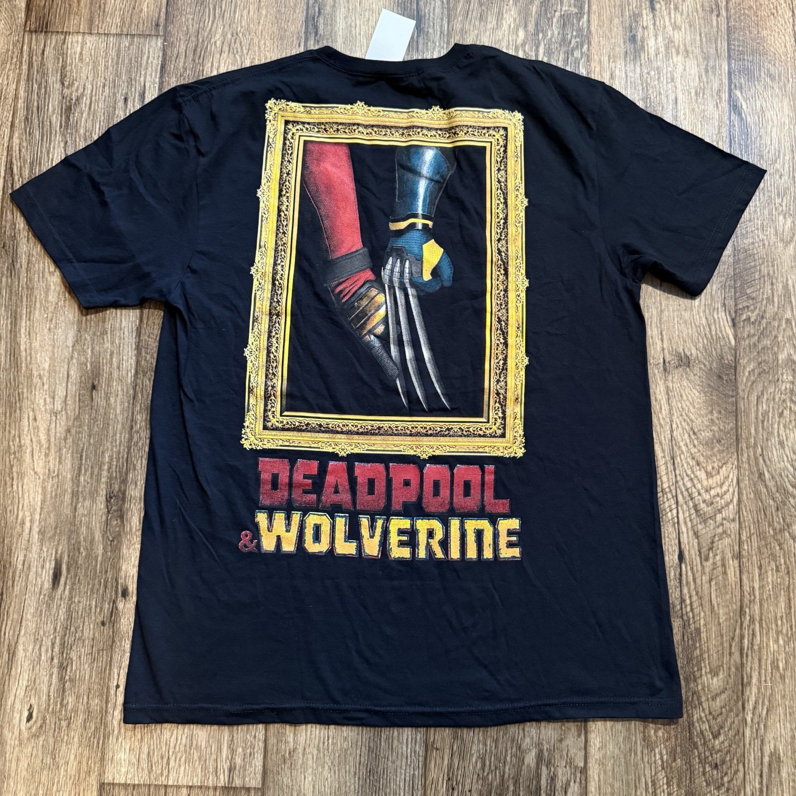 Marvel Deadpool & Wolverine T-Shirt Men’s Size L Black Friends Graphic Tee NEW