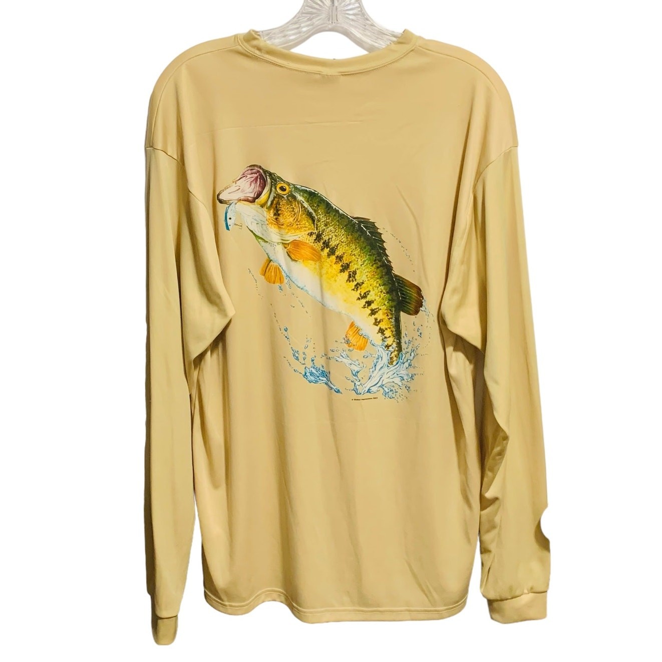 Fish Graphics Long Sleeve Pullover Shirt C2 Sport L American Fisherman