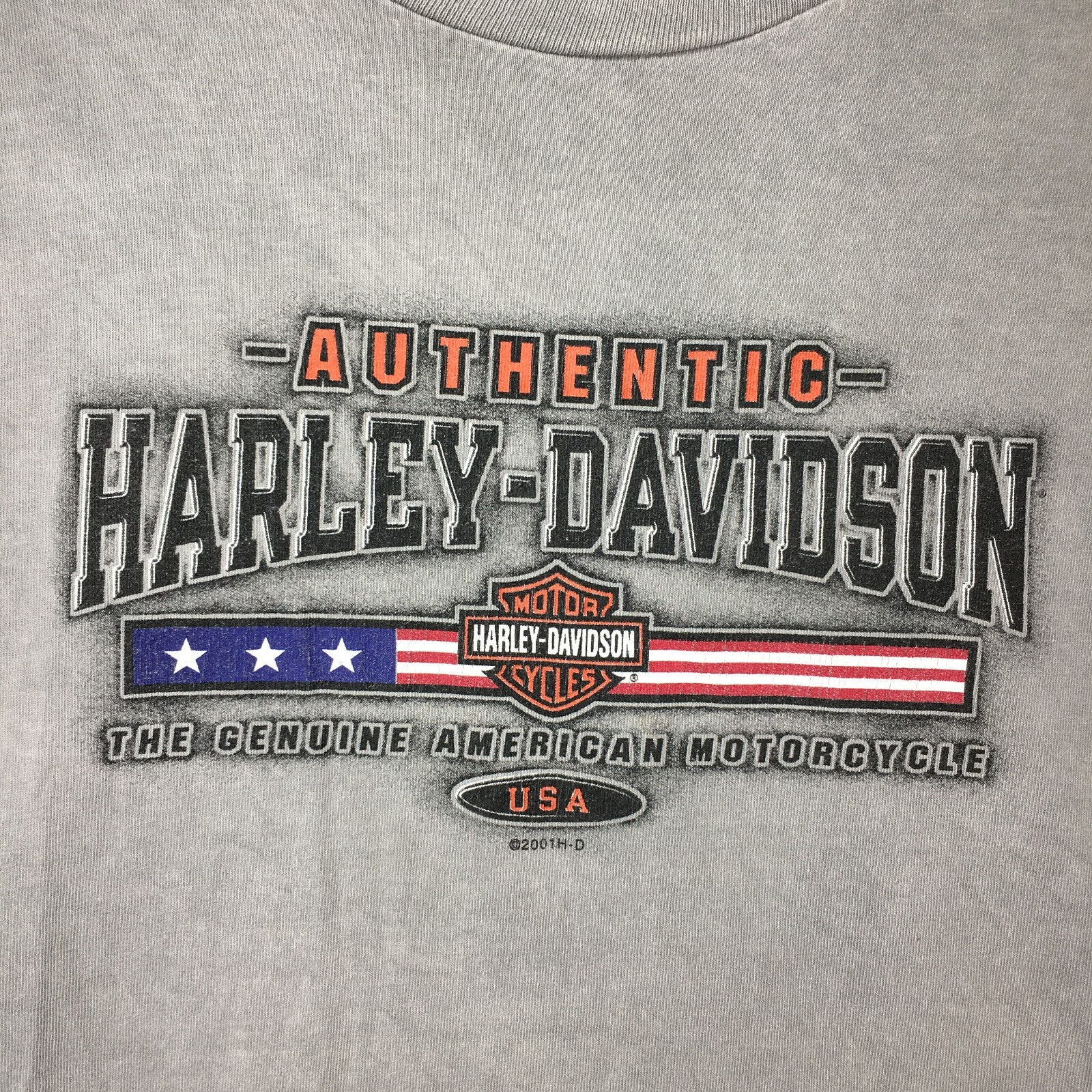 2001 Harley Davidson Abilene Texas Men’s Graphic Tee Gray Size XL Kent’s