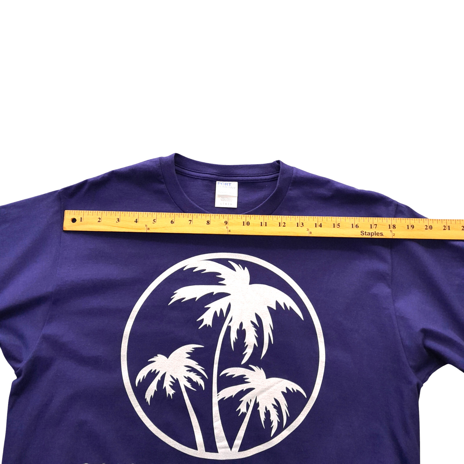 Port&Co. t-shirt Men C42/blue+ white graphic print ”San Jose Del Cabo”/Cotton