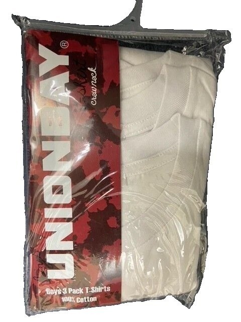 Union Bay Crew Neck White T-shirt – Boys Size XL – Pack of 3