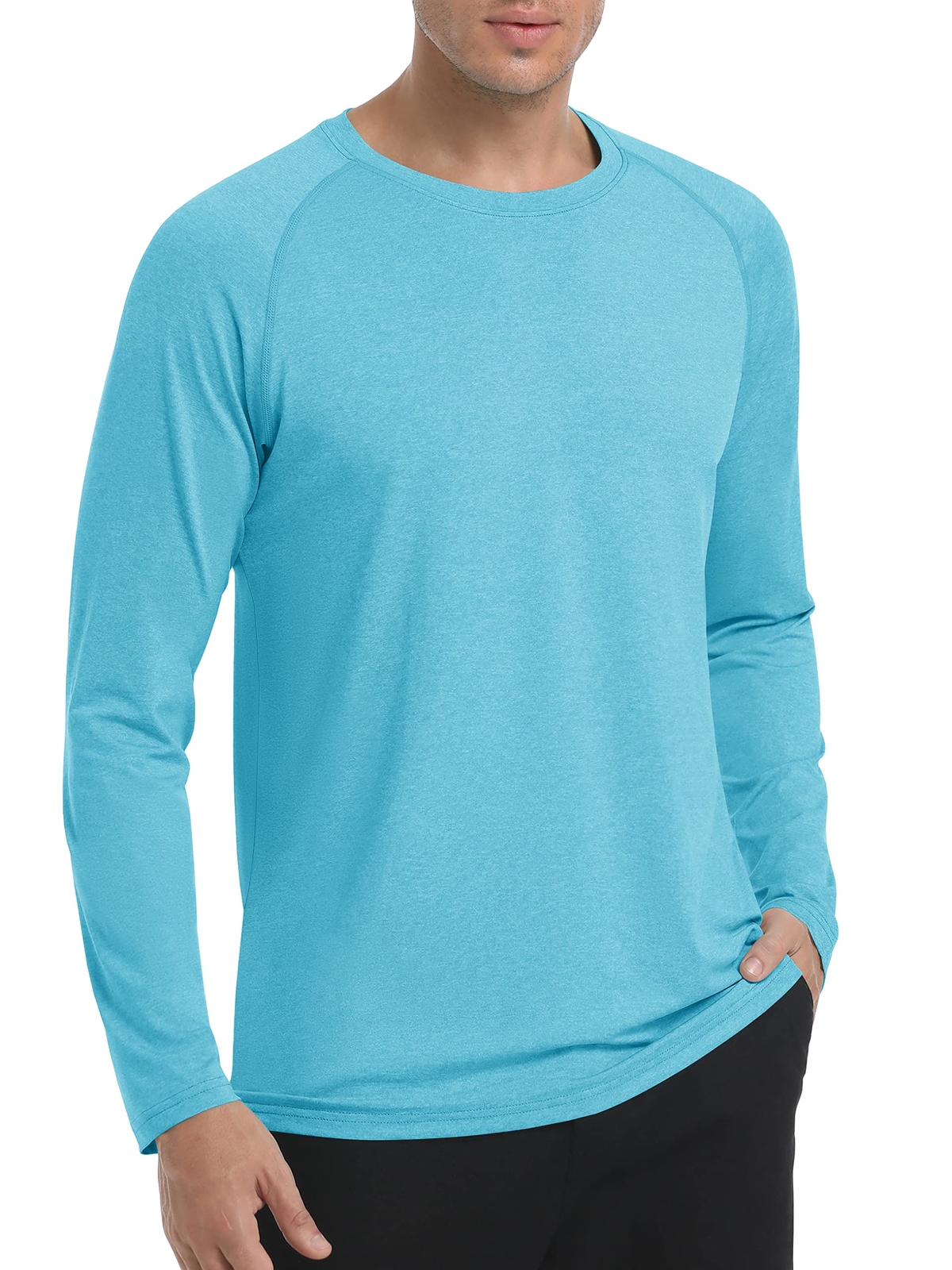 UPF50+ Men’s UV Skin Protection T-Shirts Long Sleeve Casual Beach Outdoor Shirts