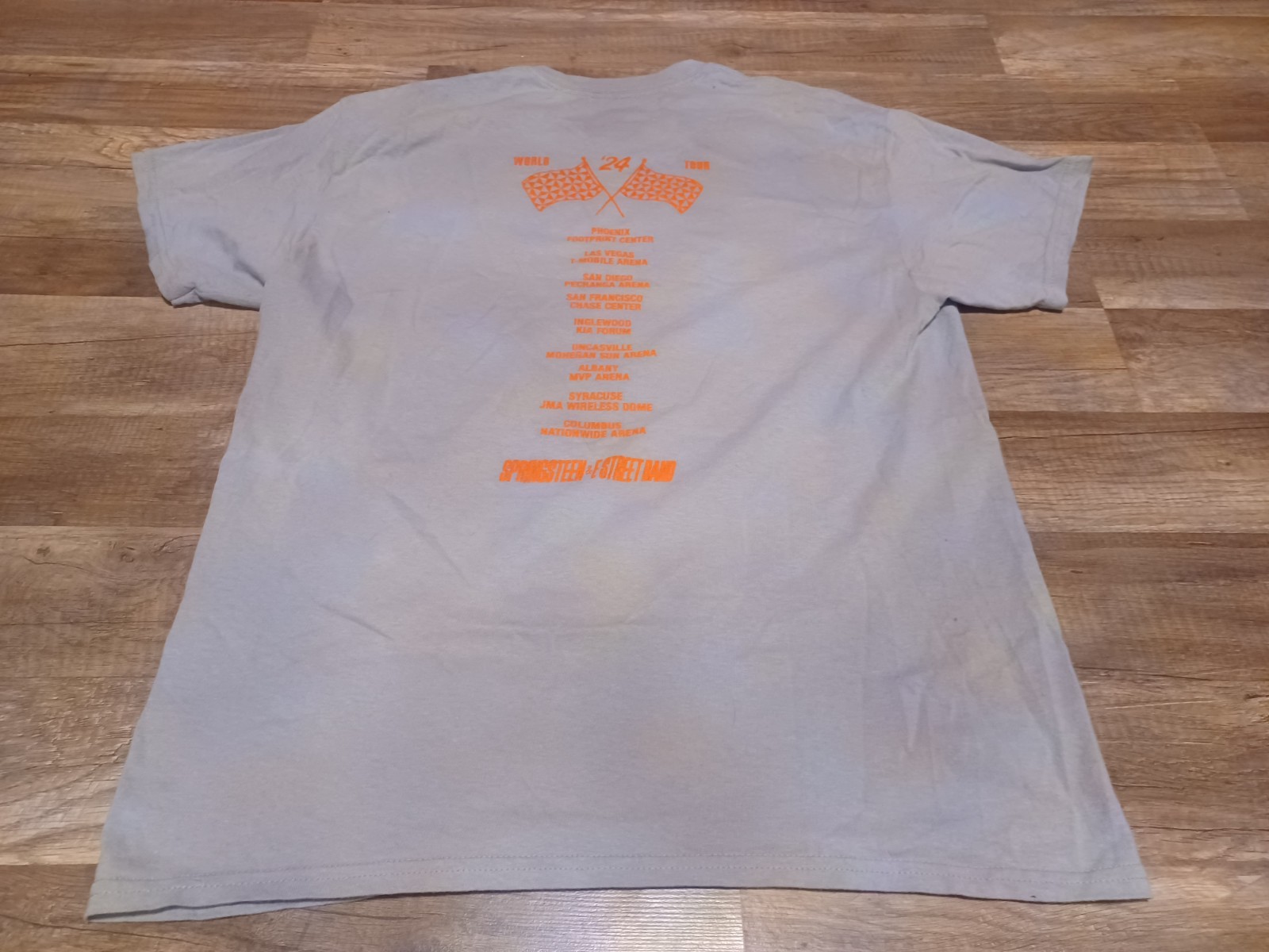 Bruce Springsteen The E Street Band 2024 World Tour Double-Sided T-Shirt Large