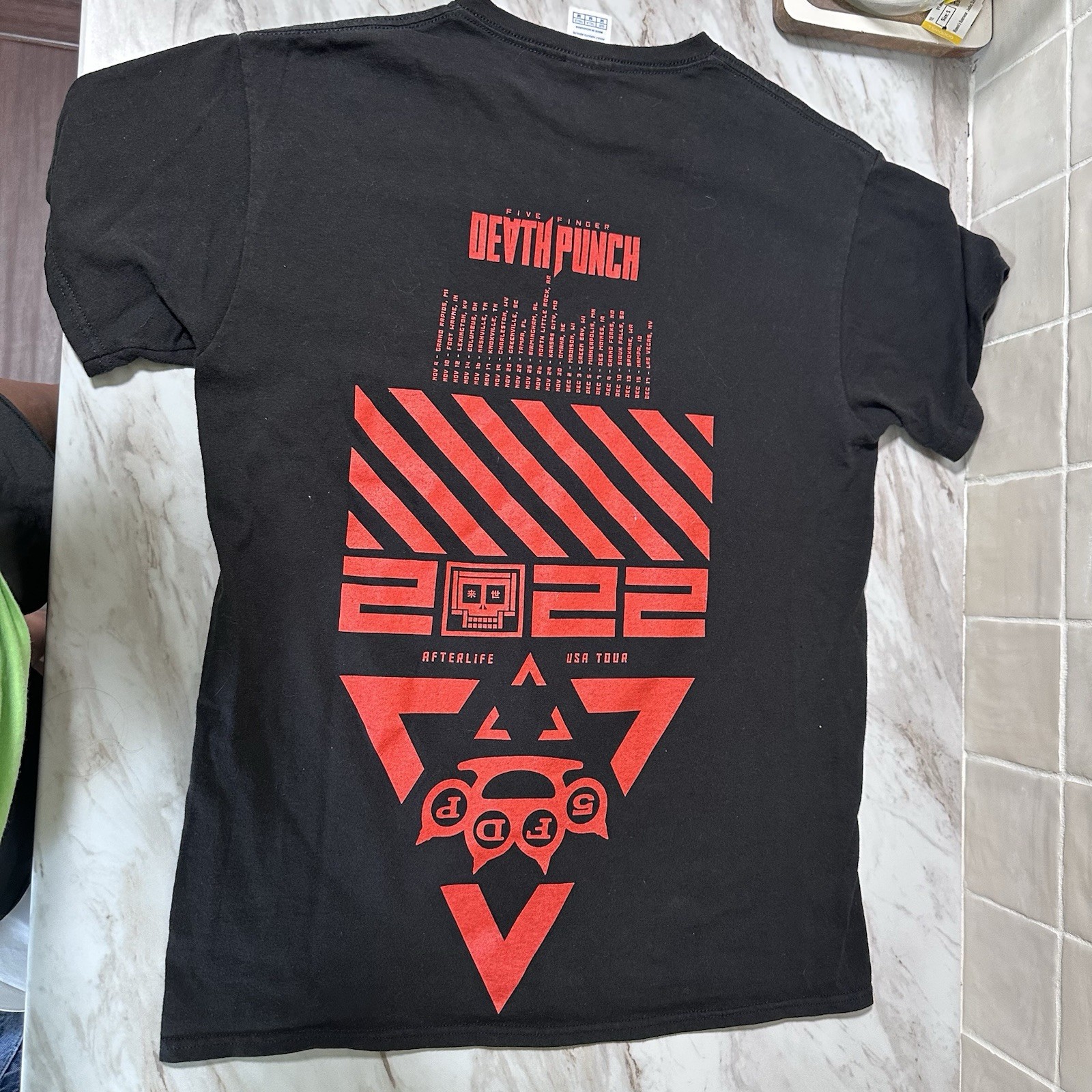 Five Finger Death Punch Shirt Mens M Black Afterlife World Tour 2023 Concert