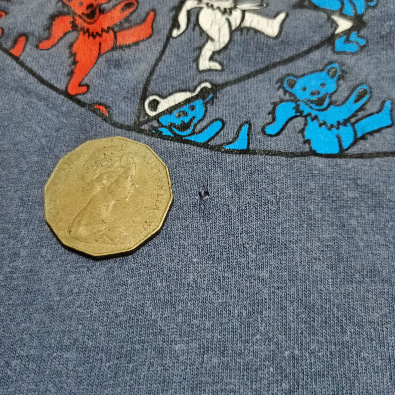 Vintage 1993 Grateful Dead – Dancing Bears 13-Point Lightning Bolt Band T-shirt
